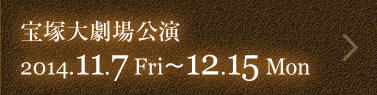 宝塚歌劇大劇場公演　2014年11月7日（金）〜12月15日（月）